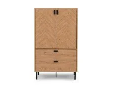 Seconique Seconique Leon Oak 2 Door 2 Drawer Storage Unit