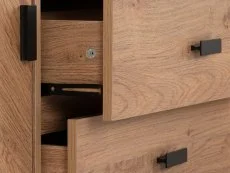 Seconique Seconique Leon Oak 2 Door 3 Drawer Sideboard