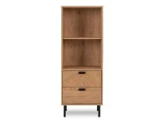 Seconique Seconique Leon Oak 2 Drawer Bookcase