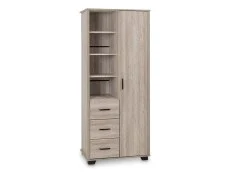 Seconique Seconique Oliver Light Oak 1 Door 3 Drawer Wardrobe