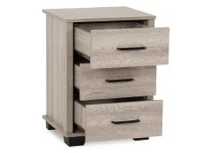 Seconique Seconique Oliver Light Oak 3 Drawer Bedside Table