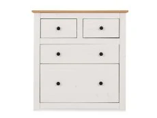 Seconique Seconique Panama White and Waxed Pine 2+2 Drawer Chest of Drawers