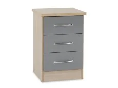 Seconique Seconique Nevada Grey Gloss and Oak 4 Piece Large Bedroom Furniture Package