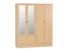 Seconique Seconique Nevada Sonoma Oak 4 Piece Large Bedroom Furniture Package