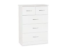 Seconique Seconique Nevada White High Gloss 4 Piece Large Bedroom Furniture Package