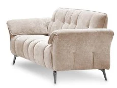 Seconique Amalfi Champagne Fabric 3 Seater Sofa