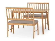 Seconique Austin Oak Dining Table and 2 Bench Set