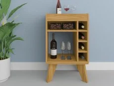 Seconique Seconique Naples Oak Effect Mini Bar Table