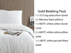 Harwood Textiles Harwood Textiles Gold 4ft Small Double Bedding Pack