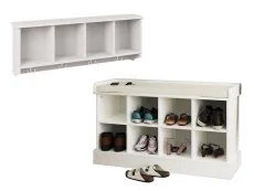 GFW GFW Kempton White 2 Piece Hallway Storage Set