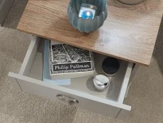 GFW GFW Kendal Light Grey and Oak Pair of 2 Bedside Tables