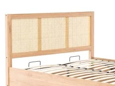 Birlea Furniture & Beds Birlea Croxley 4ft6 Double Rattan and Oak Wooden Ottoman Bed Frame