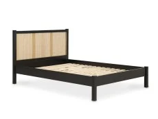 Birlea Furniture & Beds Birlea Croxley 5ft King Size Rattan and Black Wooden Bed Frame