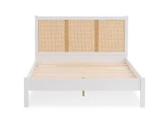 Birlea Furniture & Beds Birlea Croxley 4ft6 Double Rattan and White Wooden Bed Frame