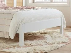 Birlea Furniture & Beds Birlea Croxley 4ft6 Double Rattan and White Wooden Bed Frame