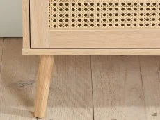 Birlea Furniture & Beds Birlea Croxley Rattan and Oak 7 Drawer Chest of Drawers