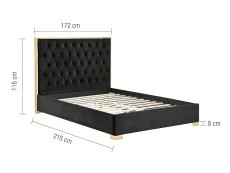 Birlea Furniture & Beds Birlea Chelsea 5ft King Size Black Fabric Bed Frame