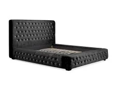 Birlea Furniture & Beds Birlea Grande 6ft Super King Size Black Crushed Velvet Bed Frame