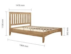 Birlea Furniture & Beds Birlea Hampstead 4ft6 Double Oak Wooden Bed Frame