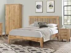 Birlea Furniture & Beds Birlea Hampstead 4ft6 Double Oak Wooden Bed Frame