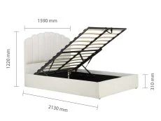 Birlea Furniture & Beds Birlea Monaco 5ft King Size White Fabric Ottoman Bed Frame