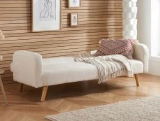 Birlea Furniture & Beds Birlea Micah White Fabric Sofa Bed