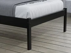 Birlea Furniture & Beds Birlea Luka 3ft Single Black Wooden Bed Frame