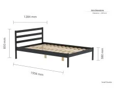 Birlea Furniture & Beds Birlea Luka 4ft Small Double Black Wooden Bed Frame