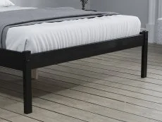 Birlea Furniture & Beds Birlea Luka 4ft Small Double Black Wooden Bed Frame