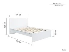 Birlea Furniture & Beds Birlea Oslo 4ft6 Double White Wooden Bed Frame