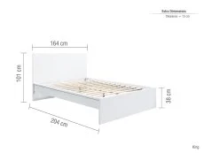 Birlea Furniture & Beds Birlea Oslo 5ft King Size White Wooden Bed Frame