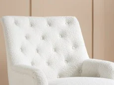 Birlea Furniture & Beds Birlea Padstow White Fabric Armchair