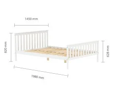 Birlea Furniture & Beds Birlea Oxford 4ft6 Double White Wooden Bed Frame