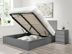 Birlea Furniture & Beds Birlea Oslo 4ft6 Double Grey Wooden Ottoman Bed Frame