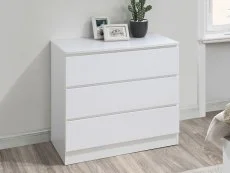 Birlea Furniture & Beds Birlea Oslo White 3 Drawer Chest of Drawers