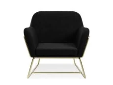 LPD LPD Charles Black Velvet Fabric Armchair