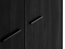 LPD LPD Hoxton Black Wood Effect 2 Door Wardrobe