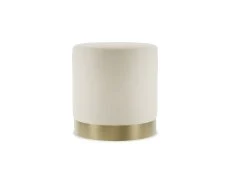 LPD LPD Lara Cream and Gold Fabric Bedroom Stool