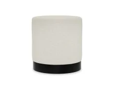 LPD LPD Lara Ivory and Black Fabric Bedroom Stool