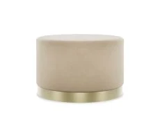 LPD LPD Lara Large Beige and Gold Fabric Bedroom Stool