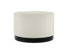 LPD LPD Lara Large Ivory and Black Fabric Bedroom Stool