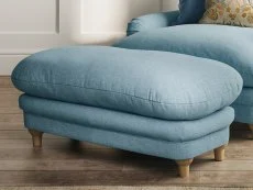 LPD LPD Plumpton Duck Egg Blue Fabric Foot Stool