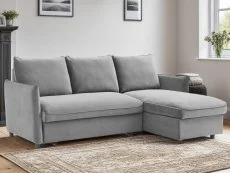 Kyoto Kyoto Blaire Grey Velvet Corner Sofa Bed