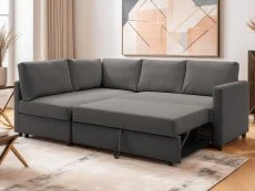 Kyoto Kyoto Clara Grey Weave Corner Sofa Bed