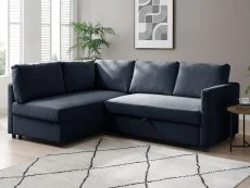 Kyoto Kyoto Clara Navy Blue Weave Corner Sofa Bed