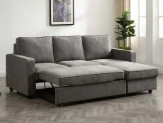 Kyoto Myles Grey Weave Corner Sofa Bed