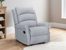 Kyoto Kyoto Baxter Grey Chenille Fabric Recliner Chair