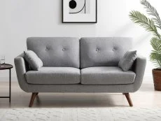 Kyoto Kyoto Oslo Soft Touch Grey 2 Seater Sofa