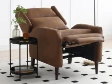 Kyoto Kyoto Stanley Brown Faux Leather Recliner Chair