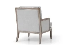 Kyoto Kyoto Beatrice Grey Linen Fabric Accent Chair